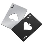 1pcsCredit Card Bottle Opener Creative Pocket Stainless Steel Can Opener Bottle Picker Beer Wine Beer Opener Poker Black Peach A - immagine 5