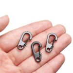 2/4Pcs D Carabiner D-Ring Key Chain Spring Clips Mini Aluminium Alloy Hang Buckle Survival EDC Gear Outdoor Camping Keyring Tool - immagine 2