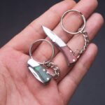 21 Styles Mini Brass Wood Folding Knife Acrylic Sharp EDC Self-defense Portable Keychain Hanging Outdoor Unboxing Knife - immagine 2