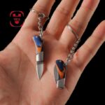 21 Styles Mini Brass Wood Folding Knife Acrylic Sharp EDC Self-defense Portable Keychain Hanging Outdoor Unboxing Knife - immagine 5