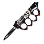 9inch middle finger bone biker knives&BBRASS KNUCKLE Tench OTF Knife -TKT200-05