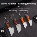 3pcs Stainless Steel Knife Mini Vegetable Knife Implies Wealth Knife Disassembly and Delivery Non Folding Creative Pendant Knife - immagine 2