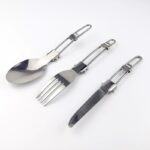 3pcs/set Titanium Cutlery Set Ultra Lightweight Knife Fork Spoon For Home Use Travel Camping Picnic Cutlery Set - immagine 3