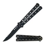 5.5inch Closed Length Black Scorpion Balisong Butterfly Flipper Knife - immagine 7
