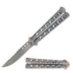 5.5inch Closed Length Black Scorpion Balisong Butterfly Flipper Knife - immagine 11