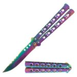 5.5inch Closed Length Black Scorpion Balisong Butterfly Flipper Knife - immagine 12