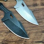 5/ MINI EDC Full Tang Neck Knife 9cr18 Stone Washing Stainless Steel Tactical Fixed Blade Compact Knife with Chained Sheath - immagine 3