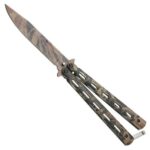 5inch Closed Length Real Tree Camo Balisong Butterfly Knife