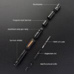 5-in-1 Multifunction Self-Defense Pen AluminumAlloy Tactical Pen Survival Whistle Emergency Lighting Attack Rescue Escape Tool - immagine 5