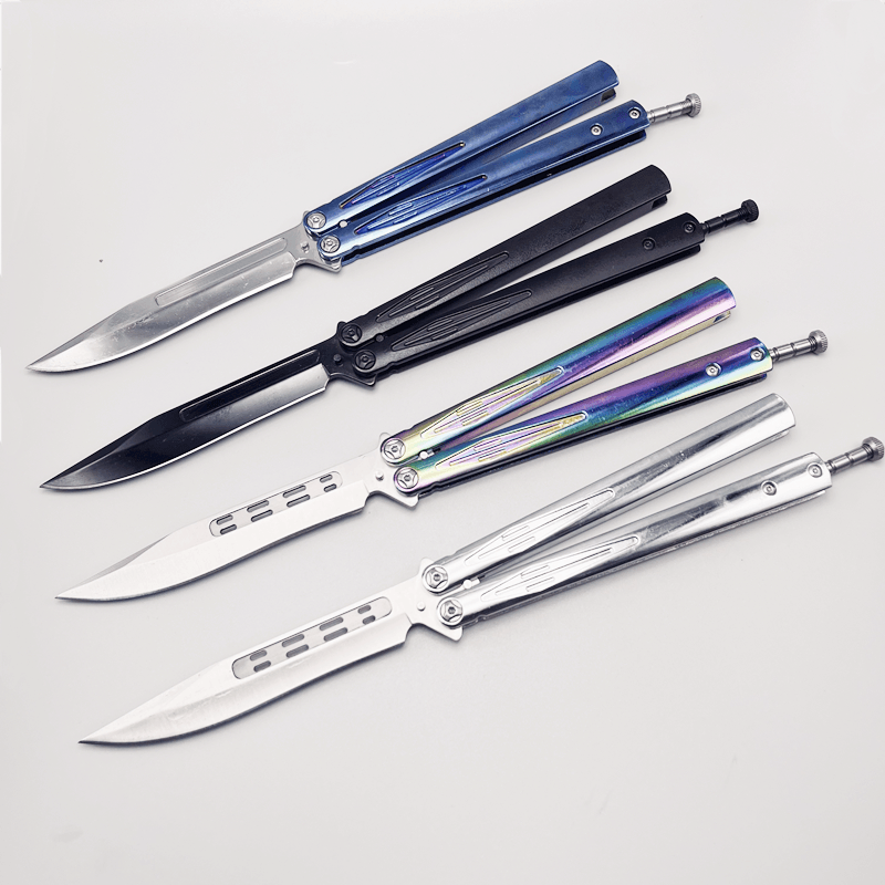6-3.png 7075 Aluminum Clone Balisong Flipper Butterfly Trainer Knife Lining Handle Bushings System - immagine 1