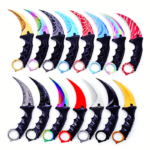 Karambit Knife Set of 2, Stainless Steel Fixed Blade Tactical Knife with Sheath and Cord Knife CS-GO for Hunting, Camping, and Field Survival