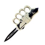 9inch Gold biker knives&BBRASS KNUCKLE Tench OTF Knife -TKT200-03 - immagine 2
