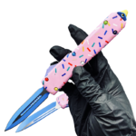 5.5 inch UTX70 Series Dessert Warrior AUTOMATIC knife,Pocketknives Pink donut OTF knife-TKSW520-03