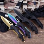 8.46inch/6.69inch Folding Knife Outdoor Survival Tactical Pocket Knife 440C Blade Camping Hiking Hunting Knives EDC Fishing Tools - immagine 2