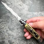 8.75 Inch Italian Stiletto Switch Kris Blade Fick Knife - immagine 4