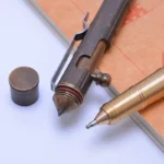 Brass Slub Pen Retro Bolt Gel Pen Tactical Self Defense Supplies Personal Emergency Defense Tool Security Protection EDC Tool - immagine 3