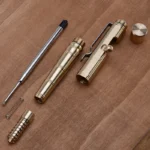 Brass Slub Pen Retro Bolt Gel Pen Tactical Self Defense Supplies Personal Emergency Defense Tool Security Protection EDC Tool - immagine 5