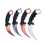 Karambit Knife Set of 2, Stainless Steel Fixed Blade Tactical Knife with Sheath and Cord Knife CS-GO for Hunting, Camping, and Field Survival - immagine 3