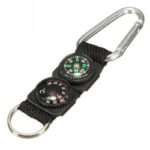 Camping Outdoor Tools Multi Compasses Pointer Mini Keychain Metal Climbing Thermometer Compass Key Hook Sports Accessories - immagine 3