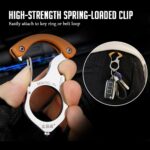 Carabiner Gadgets Brass Knuckles Survival Rings Multi-Functional Self Defense Outdoor Tools EDC Keychain Protector Bottle Opener - immagine 4