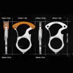 Carabiner Gadgets Brass Knuckles Survival Rings Multi-Functional Self Defense Outdoor Tools EDC Keychain Protector Bottle Opener - immagine 6