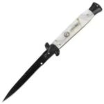 8.75 Inch Black Italian Stiletto Switch Knife - immagine 4