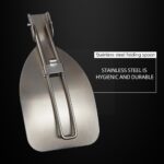 Folding Spatula Food Turner Fold Spoon Frying Shovel Stainless Steel Outdoor Camping Gear Cooking Accessories Picnic Equipment - immagine 5