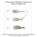 Folding Spatula Food Turner Fold Spoon Frying Shovel Stainless Steel Outdoor Camping Gear Cooking Accessories Picnic Equipment - immagine 6