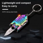 Keychain Knife Stainless Steel Folding Knife Mini Practical Foldable Pocket Keychain Knife Outdoor Accessories - immagine 3