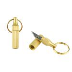 Mini Brass Capsule Pocket Portable Survival Knife