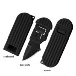 Mini Fixed Blade Knife With Sheath Keychain EDC Pocket Knives Mini Box Opener Cutter Outdoor Survival Self Defense Neck Knife - immagine 2