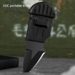 Mini Fixed Blade Knife With Sheath Keychain EDC Pocket Knives Mini Box Opener Cutter Outdoor Survival Self Defense Neck Knife - immagine 5