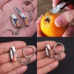 Mini Folding Knife Pendant Keychains Outdoor Hiking - immagine 5