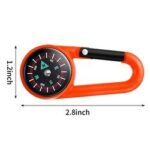 Mini Lightweight Compass Multifunctional Carabiner Keychain Outdoor Camping Tool Hiking Tourism Equipment - immagine 2