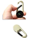 Mini Lightweight Compass Multifunctional Carabiner Keychain Outdoor Camping Tool Hiking Tourism Equipment - immagine 3