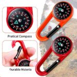 Mini Lightweight Compass Multifunctional Carabiner Keychain Outdoor Camping Tool Hiking Tourism Equipment - immagine 4