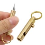 Mini brass box cutter Utility Knife，Open Craft Spear Type Front Switchblade