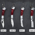 Outdoor Barbecue Small Straight Knife Fruit Knife Portable Wooden Handle Pocket Knife Collection Knife Camping Straight Knife - immagine 2