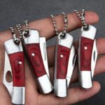 Outdoor Barbecue Small Straight Knife Fruit Knife Portable Wooden Handle Pocket Knife Collection Knife Camping Straight Knife - immagine 4