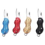 Peanut Open Box Knife Key Chain Pendant Car Chain Key Ring Folding Multifunctional EDC Tool Folding Knife - immagine 6