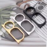 Personality exaggeration double knuckle male ring defensive attack ring hip hop knuckle ring punk bague homme  gift rings - immagine 2
