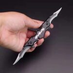 folding double blade bat knife&dagger blade knives - immagine 2