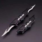 folding double blade bat knife&dagger blade knives - immagine 3