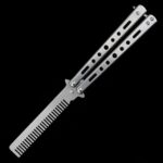 Butterfly knife comb，Folding Trainer Balisong hair comb practice knives - immagine 3