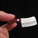 Portable Keychain Pocket Knife Stainless Steel Camping Small Mini EDC Knife Peeler Fixed Blade Wood Handle Kitchen Multi Knives - immagine 3