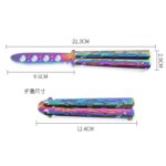 Portable Practice Butterfly Knife CSGO Balisong Trainer Stainless Steel Pocket Foldable Knife Training Tool for Outdoor Games - immagine 3