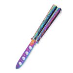 Portable Practice Butterfly Knife CSGO Balisong Trainer Stainless Steel Pocket Foldable Knife Training Tool for Outdoor Games - immagine 4