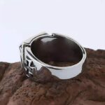 Punk Retro Self Defense Pyramid Ring Titanium Steel Personal Safety Outdoor Survival Men Women Protection Jewelry Fight EDC Tool - immagine 5