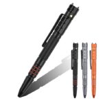 T-7 Double Tungsten Steel Head Tactical Defense Pen Glass Breaker EDC Tactical Survival Pens Multifunction LED Lighting Pen