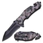 MT-A845 Spring Assist Folding Knife, Black Blade，camping Survival Tactical knives - immagine 2